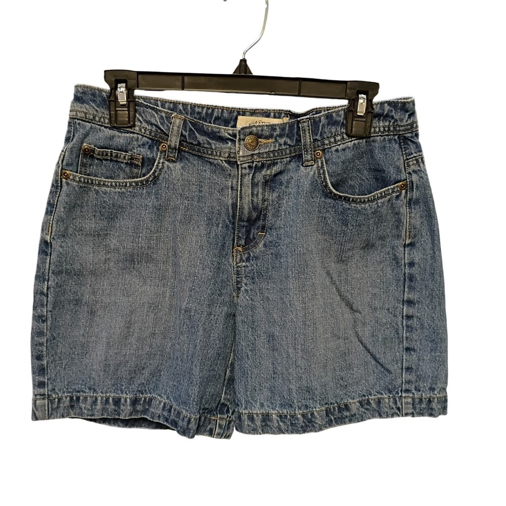 Natural Reflections Denim Shorts Womens 4 Blue Medium Wash Cotton Button  Pocket